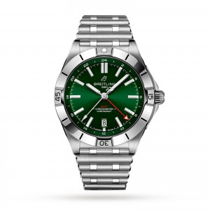 Breitling Chronomat automaattinen GMT 40 vihreä kellotaulu katsella A32398101L1A1