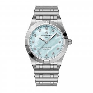 Breitling Chronomat 28mm hyvät katsella sininen äiti helmi A72310101C1A1