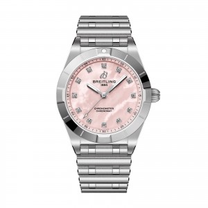 Breitling Chronomat 28mm hyvät katsella vaaleanpunainen äiti helmi A72310101K1A1