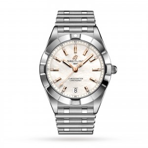 Breitling Chronomat 32 ruostumattomasta teräksestä äiti helmi katsella A77310101A4A1