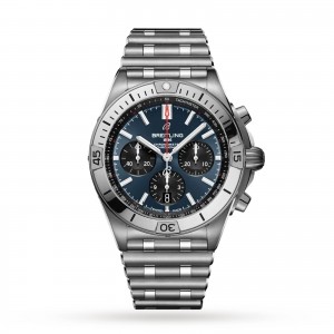 Breitling Chronomat B01 42 ruostumaton teräs - sininen katsella AB0134101C1A1