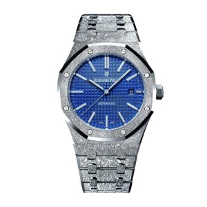 audemars piguet royal oak himmeä kulta 33 mm valkokulta/jalokivisarja 67653bc.gg.1263bc.02