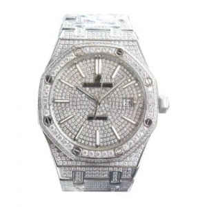 audemars piguet royal oak itsestään käämitys 41 mm teräs/jalokivi asetettu 15400sr.oo.1220sr.01