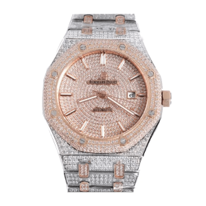audemars piguet royal oak itsestään käämitys 41 mm teräs/ruusukulta jalokivi asetettu 15400sr.oo.1220sr.01