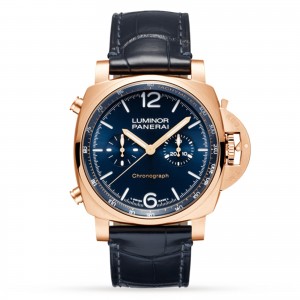 Panerai luminor chrono goldtech goldtech blu notte PAM01111