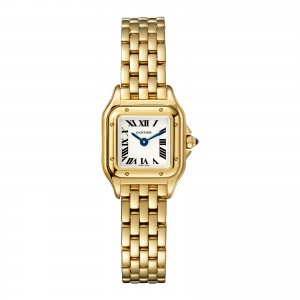 Cartier Panthère de Cartier katsella mini malli kvartsi liikkuvuus keltainen kulta WGPN0036