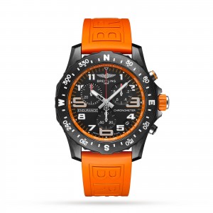 Breitling endurance pro 44mm oranssi kuminauha katsella X82310A51B1S1